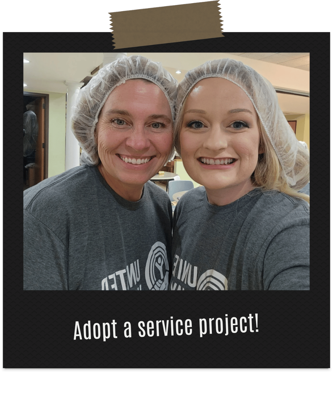 Two women serving