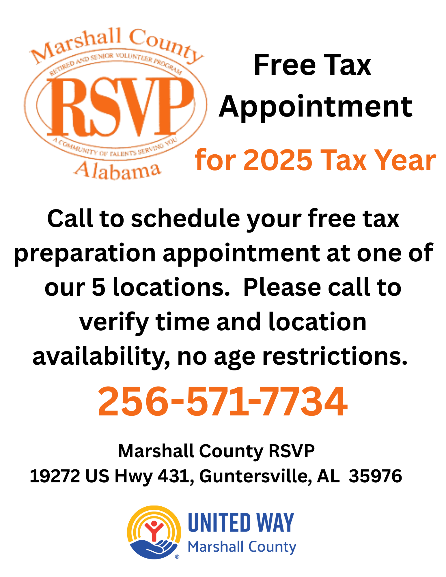 RSVP tax prep flyer
