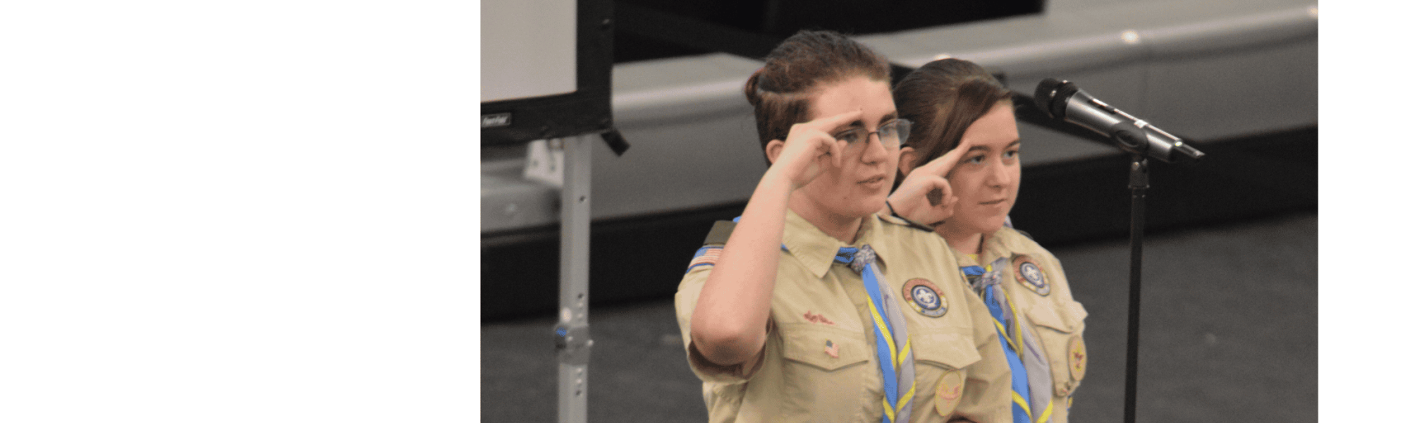 Scouts salute
